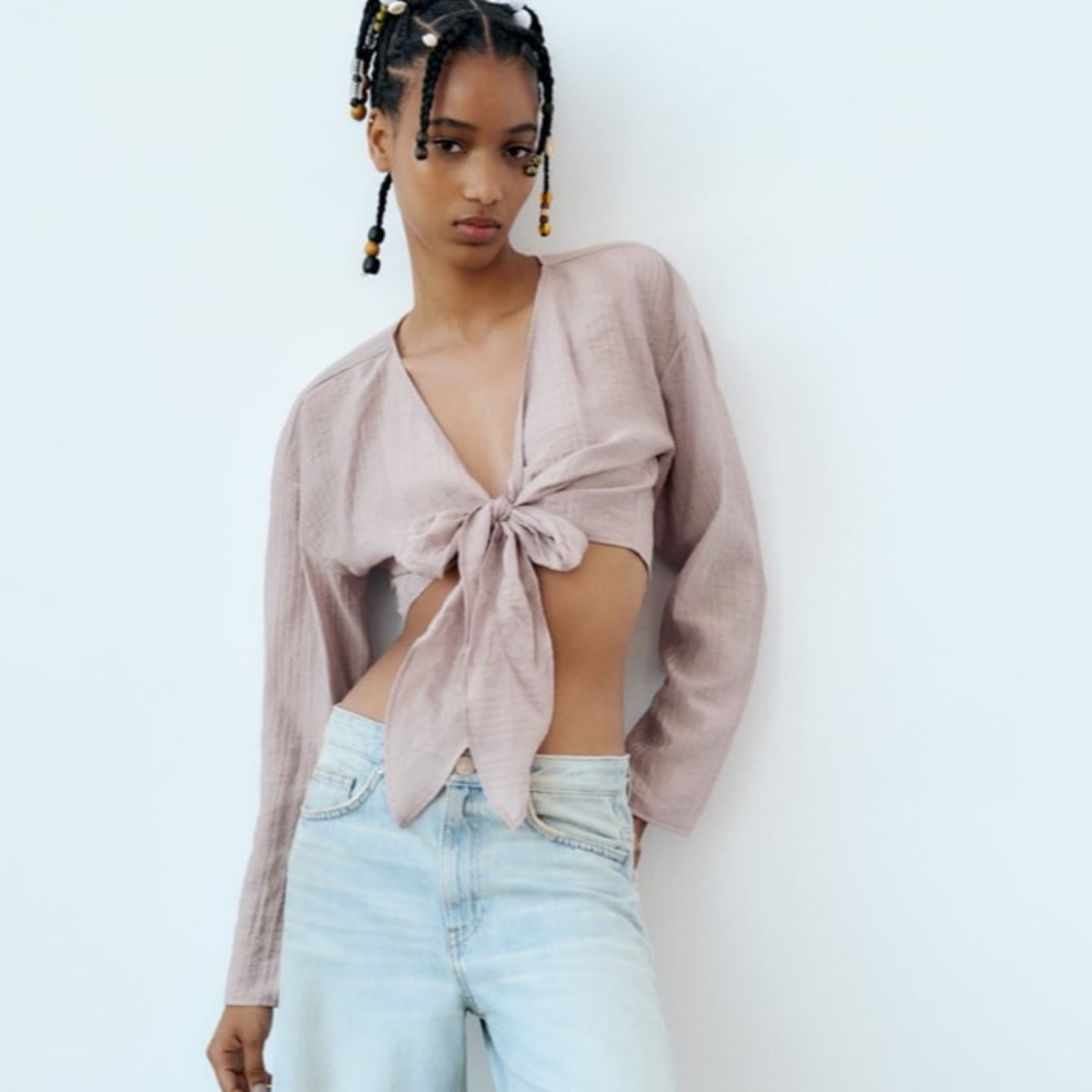 ZARA …knot structure shirt